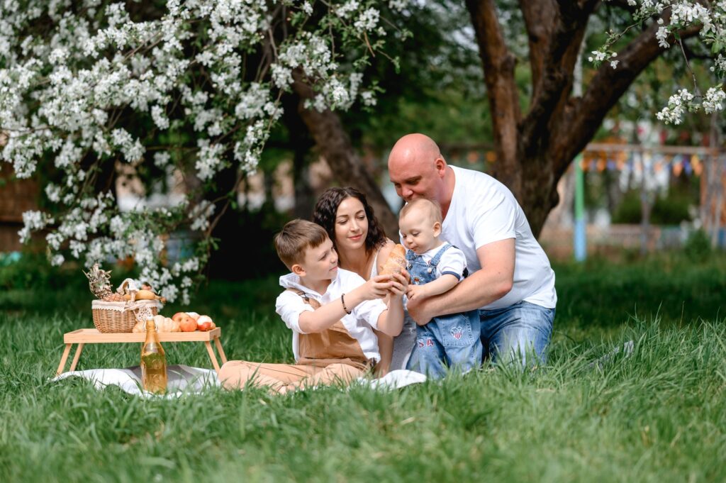 Family on a picnic